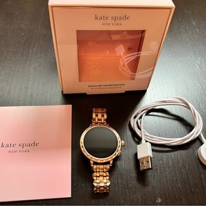 Kate Spade Gold Smartwatch with Black Display